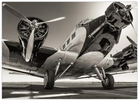 Tablou pe sticlă - Avioane istorice (70x50 cm)