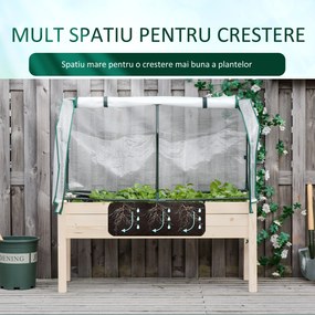 Outsunny Sera Jardiniera Lemn pentru Plante, Design Compact 121x55x117cm, Ideală pentru Grădină | Aosom Romania