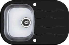 Chiuveta inox Alveus Wave 20 inox - negru 76x50 cm