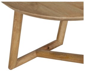Măsuță de cafea în culoare naturală rotundă din lemn de mango ø 60 cm Mao – Ixia