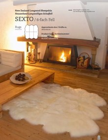 Covor din blana de oaie Noua Zeelanda, LW Sexto Standard 180x162cm