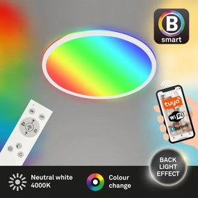 Briloner 7494016-LED RGBW plafonieră SMART dimabilă LED/22W/230V 4000K +telecomandă Wi‑Fi Tuya