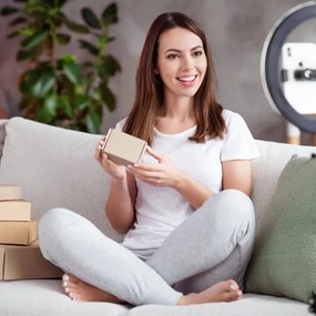 Lampă LED dimabilă cu trepied și suport pentru vloguri LED/15W/5V 2700-6500K