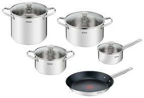 Set de vase pentru gătit 9 buc. din inox Cook Eat – Tefal