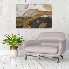 Tablou - Pene aurii (90x60 cm)