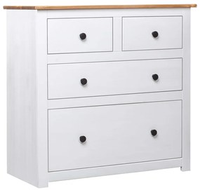 vidaXL Servantă, alb, 80 x 40 x 83 cm, lemn de pin, gama panama