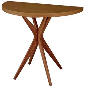 Masă de dining rotundă extensibilă cu blat cu aspect de lemn de frasin 45x90 cm Jubi – Ragaba