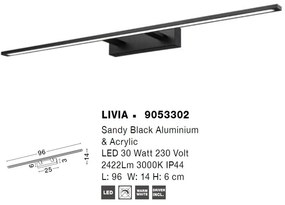 Aplica LED pentru perete baie IP44 LIVIA