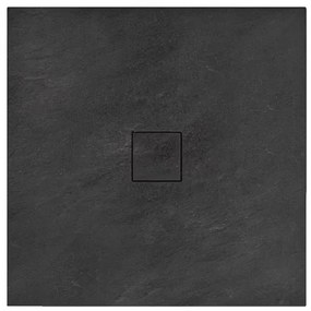 Cadita dus patrata Rea Stone 90x90 negru