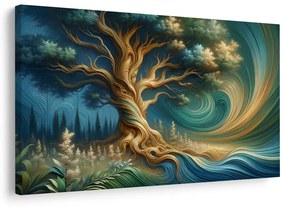 Tablou cu arborele vieții în pădure fermecată