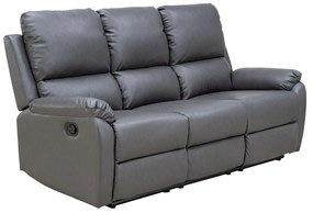 Canapea extensibilă Bud, cu trei locuri, gri