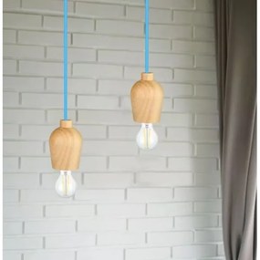 Lustră pe cablu 1xE27/60W/230V albastră
