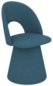 Scaun de sufragerie albastru tapițat Kalo – Makamii