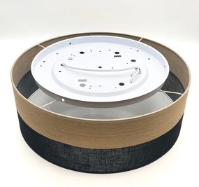 Plafonieră SIRJA WOOD 2xE27/15W/230V d. 45 cm negru/stejar