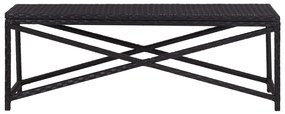 46210 vidaXL Bancă de grădină, negru, 120 cm, poliratan