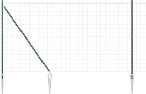 vidaXL Gard cu Stâlp Verde 1,6 x 10 m Oțel și PVC