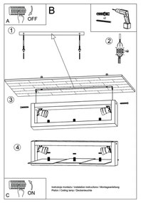 Plafonieră FENIKS 2 2xE27/60W/230V wenge