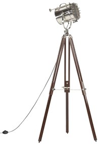 Lampa de podea cu trepied, 180 cm, lemn masiv de mango