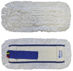 Mop cu buzunare Optimum, 40 cm - bumbac, alb