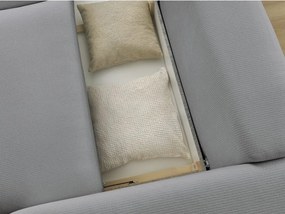 Canapea gri extensibilă/cu spațiu de depozitare 265 cm Ezechiel – Bobochic Paris