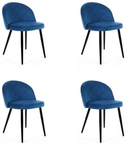 Scaun de sufragerie Senuri (albastru închis) (4buc). 1069498