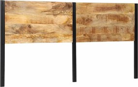 vidaXL Tăblie de pat 200 cm lemn masiv de mango și fier