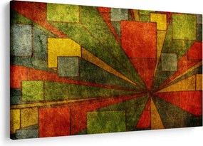 Tablou cu abstracție geometrică (90x60 cm)