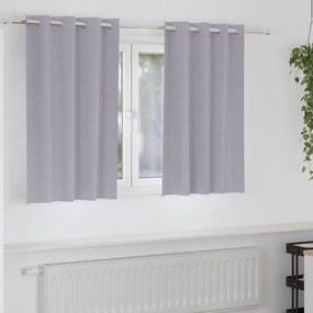 vidaXL Perdele cu perdele 2 pcs Gri metalic 140 x 140 cm Poliester