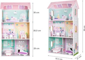 Jagodowa Residence casă de păpuși din lemn cu mobilier