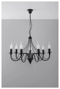Lustră Sollux Floriano 7, negru
