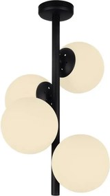 Lustra pendul cu 4 globuri alb-negru homs ro180-11158