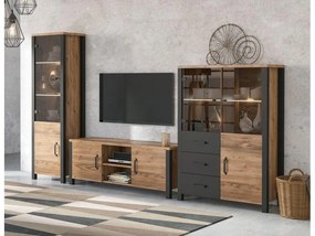 Vitrină Olan 3D3S (appenzeller + Negru). 1096855