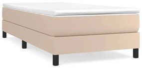 3120669 vidaXL Cadru de pat box spring, cappuccino, 80x200 cm, piele ecologică