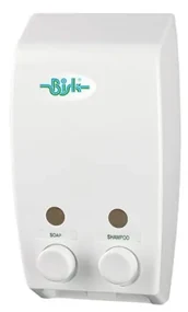 Dozator sapun dublu alb Bisk White Master