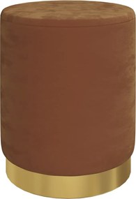 vidaXL Taburet depozitare rotund, maro, catifea 31 x 37 cm