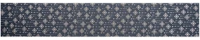 Țesătură decorativă de Crăciun Fulgi, gri închis, 28 x 270 cm