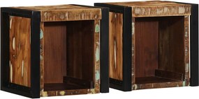 vidaXL Noptiere 2 buc multicolore 40x35x40 cm lemn masiv recuperat