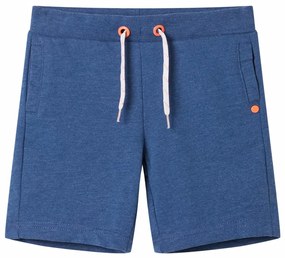 Pantaloni scurți pentru copii cu șnur, albastru melanj închis, 104