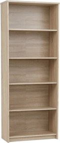 Biblioteca JOHAN 2 NEW 04, stejar sonoma, PAL melaminat, 73x34x186 cm