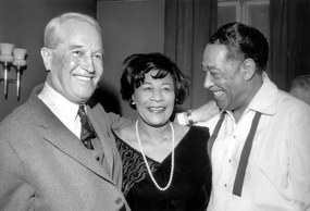 Fotografie Duke Ellington, Ella Fitzgerald, Maurice Chevalier, 1966