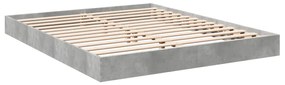 842017 vidaXL Cadru de pat, gri beton, 150x200 cm, lemn prelucrat