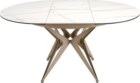 Masa extensibila deosebita design LUX Porcelain Marble 120-170x120cm