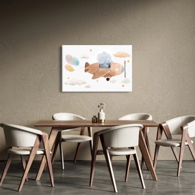 Tablou - Acuarelă elefant într-un avion (90x60 cm)