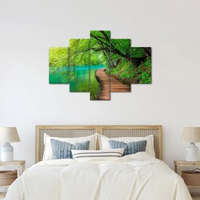 Tablou - Lacurile Plitvice (150x105 cm)