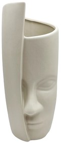 Vaza Matt Face 23cm, Bej, Ceramica