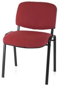 Scaun de conferinta Viva N, picioare negre, rosu