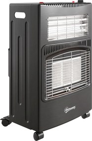 Outsunny Sobă pe gaz portabilă pliabilă 4,2 kW, neagră | Aosom Romania