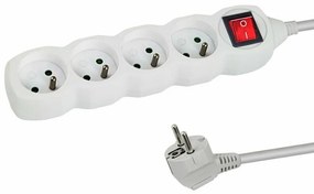 Prelungitor Esperanza ELK213W switch ON/OFF 4 prize 3m Alb
