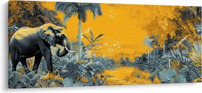 Tablou - Elefant în natură (120x50 cm)