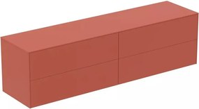 Dulap baza suspendat Ideal Standard Atelier Conca rosu - oranj mat 4 sertare cu blat 200 cm